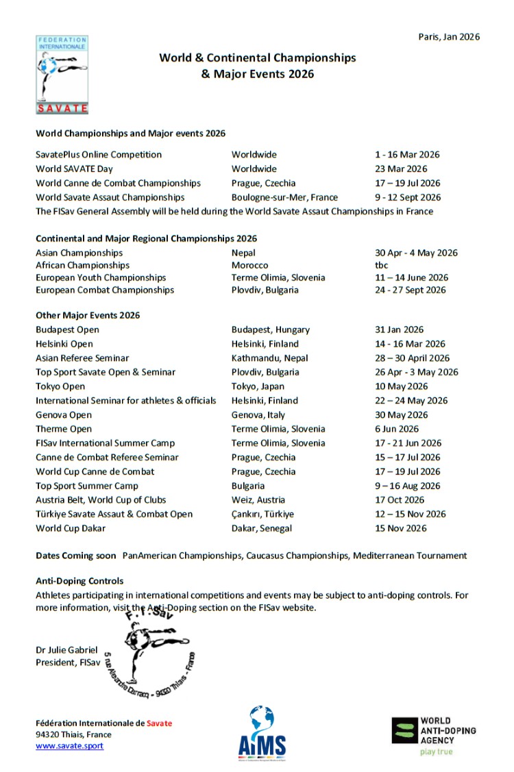 FISav Calendar 2026